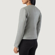 Elixir Collarless Chaqueta de Cuero para Mujer – Vista alternativa del producto 3
