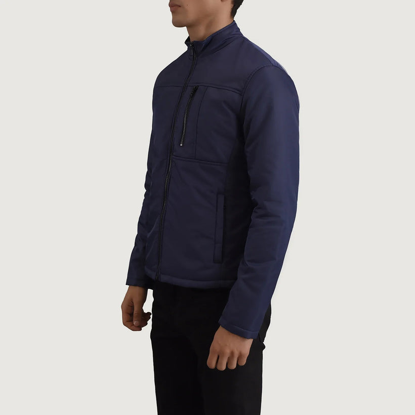 Elliot Azul Lightweight Chaqueta de Cuero para Hombre