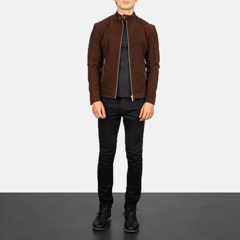 Fernando Acolchado Chaqueta Biker de Cuero para Hombre – Vista alternativa del producto 3