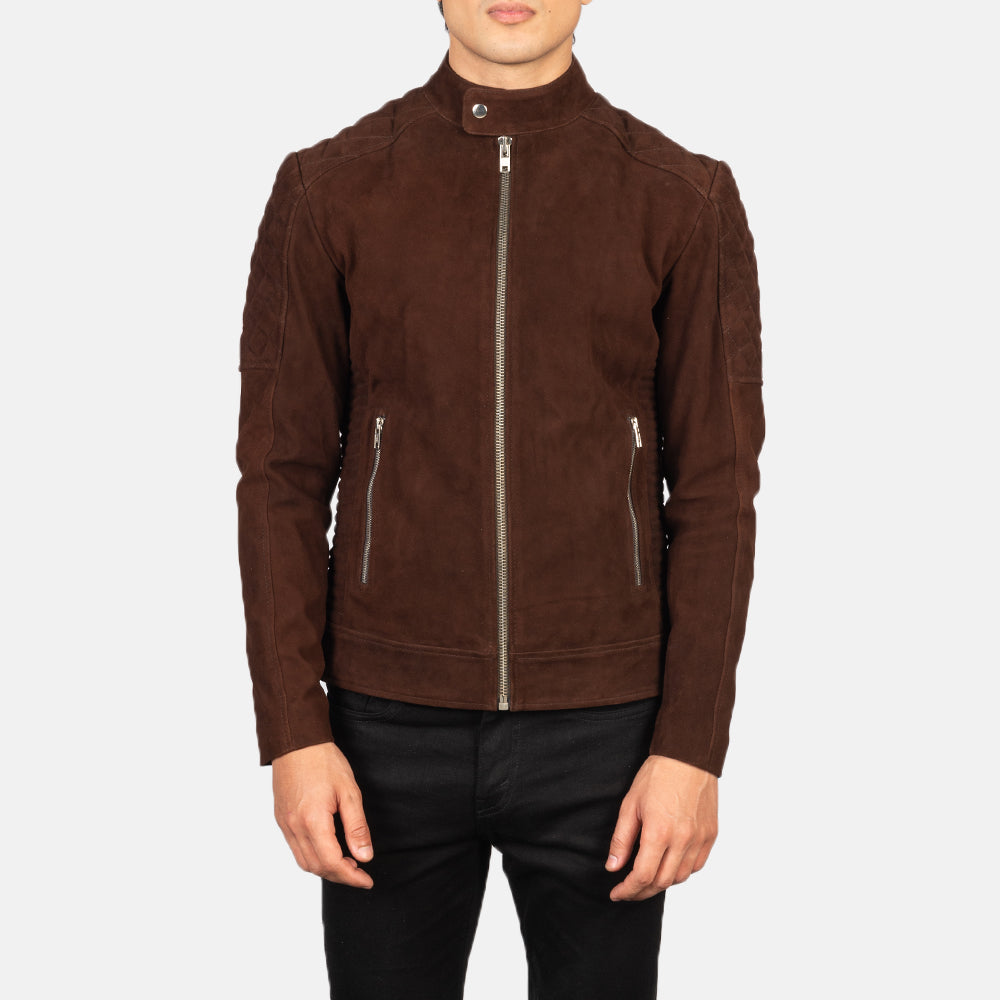 Fernando Acolchado Chaqueta Biker de Cuero para Hombre – Vista alternativa del producto 4