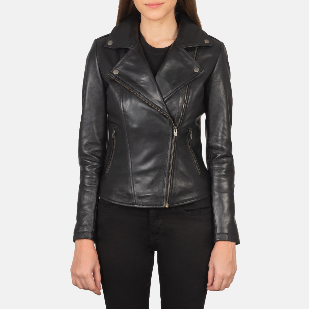 Flashback Chaqueta Biker de Cuero para Mujer – Vista alternativa del producto 1