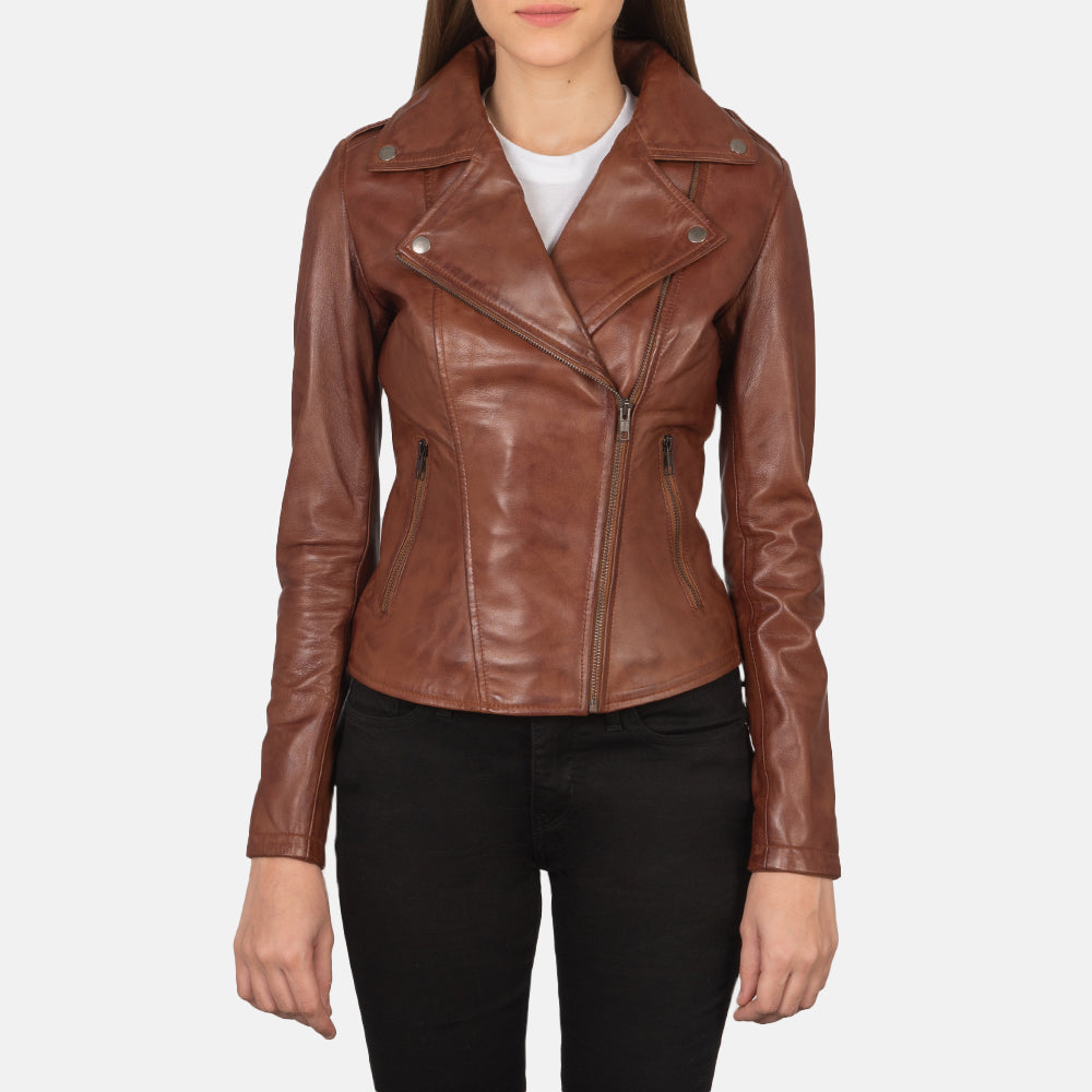 Flashback Chaqueta Biker de Cuero para Mujer – Vista alternativa del producto 1