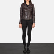 Flashback Chaqueta Biker de Cuero para Mujer – Vista alternativa del producto 4