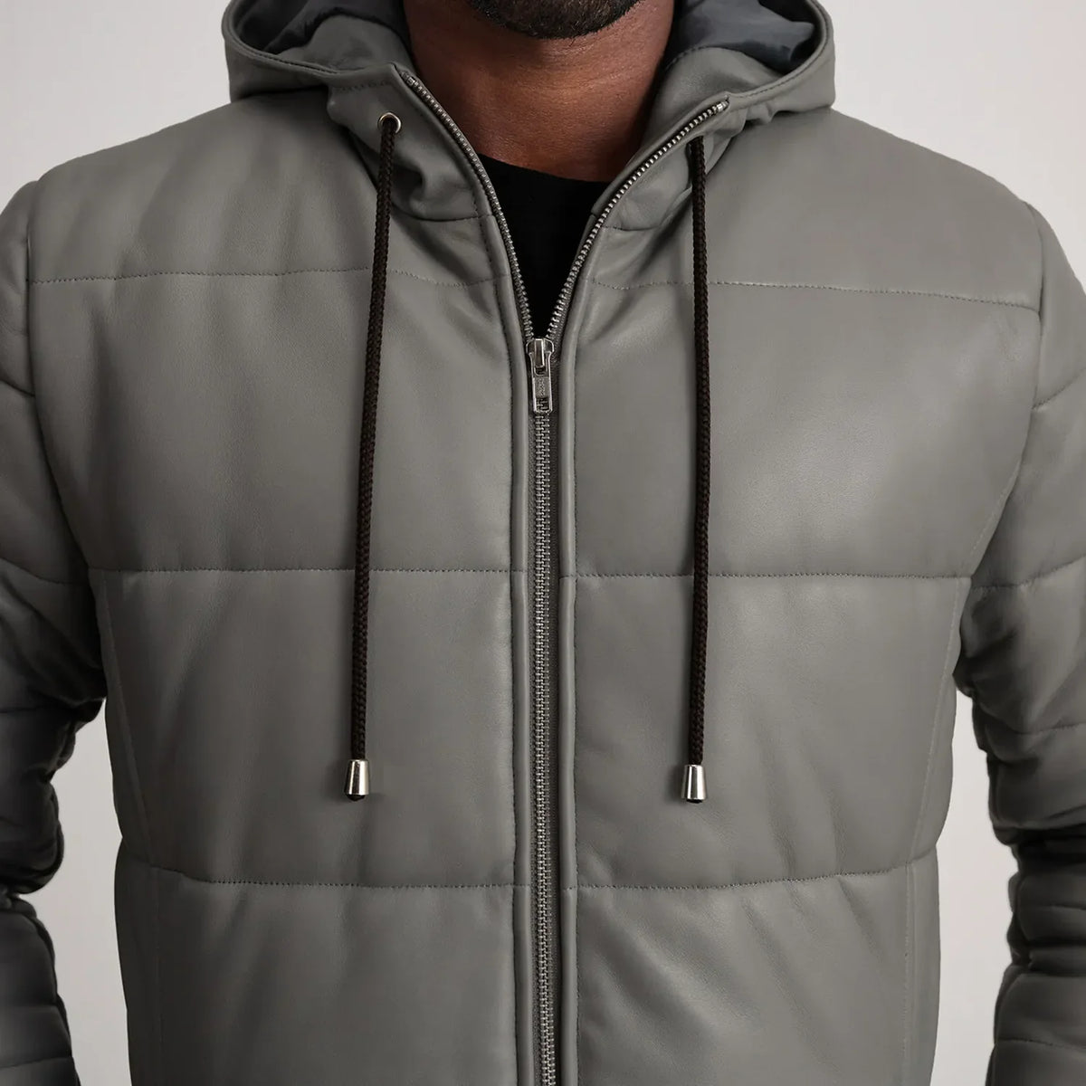 
Floyd Abrigo de Cuero Tostado Puffer Chaqueta de Cuero para Hombre – alternate product view 4