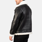 Francis B-3 Negro Cazadora Bomber de Cuero para Hombre – Vista alternativa del producto 5