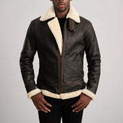 Francis B-3 Negro Cazadora Bomber de Cuero para Hombre – Vista alternativa del producto 4