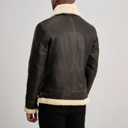 Francis B-3 Negro Cazadora Bomber de Cuero para Hombre – Vista alternativa del producto 5
