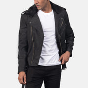 Furton Chaqueta Biker de Cuero para Hombre – Vista alternativa del producto 4