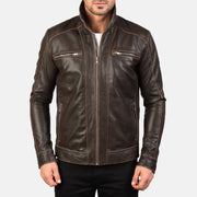 Hudson Chaqueta Biker de Cuero para Hombre – Vista alternativa del producto 4