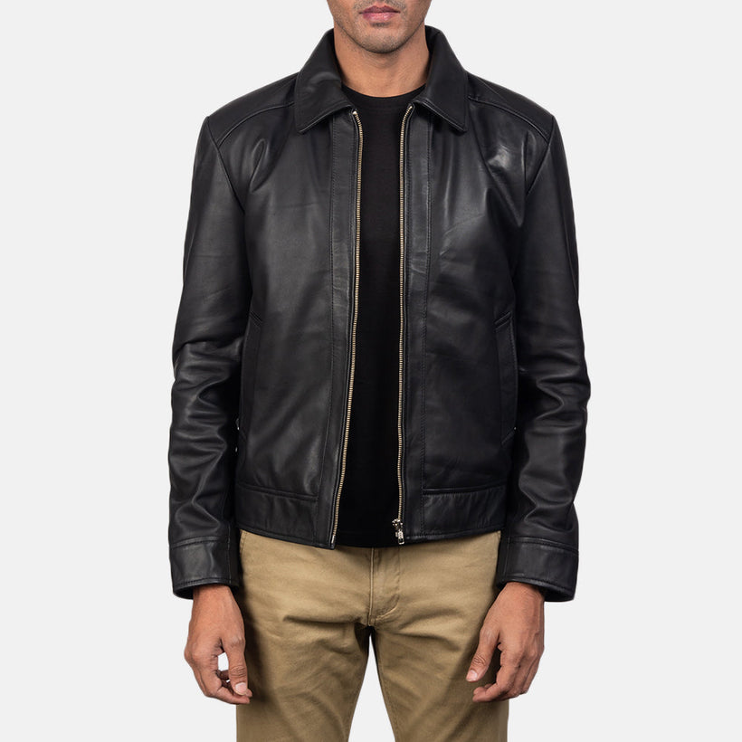Inferno Marrón Chaqueta de Cuero para Hombre