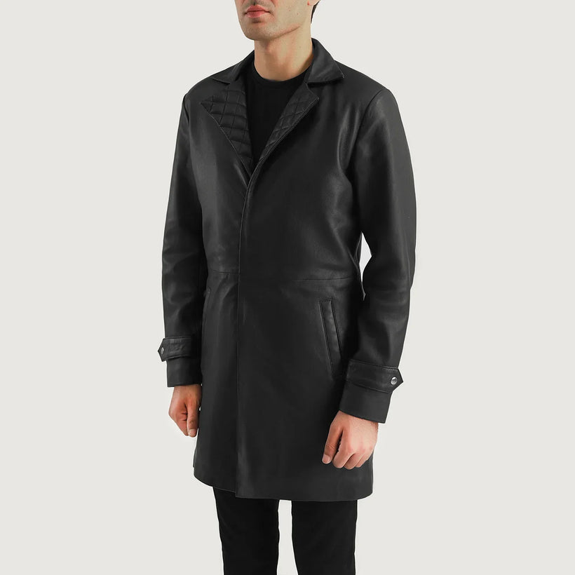 Infinity Abrigo de Cuero para Hombre