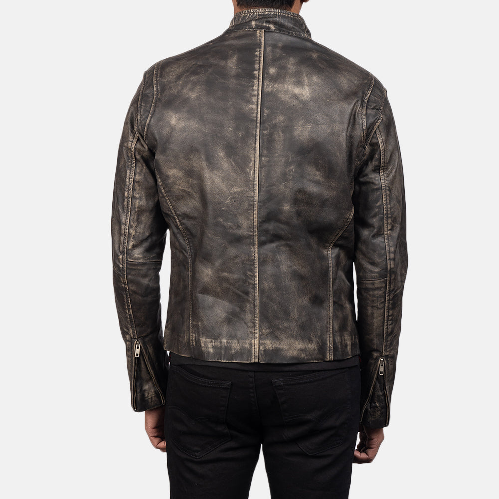 Ionic Chaqueta Biker de Cuero para Hombre – Vista alternativa del producto 6