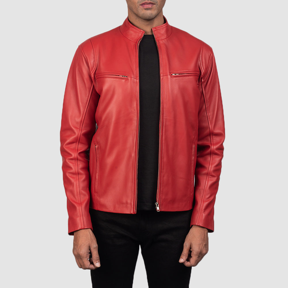 Ionic Chaqueta Biker de Cuero para Hombre – Vista alternativa del producto 1