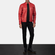 Ionic Chaqueta Biker de Cuero para Hombre – Vista alternativa del producto 4