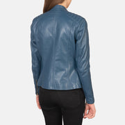 Kelsee Chaqueta Biker de Cuero para Mujer – Vista alternativa del producto 5
