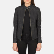 Kelsee Chaqueta Biker de Cuero para Mujer – Vista alternativa del producto 1