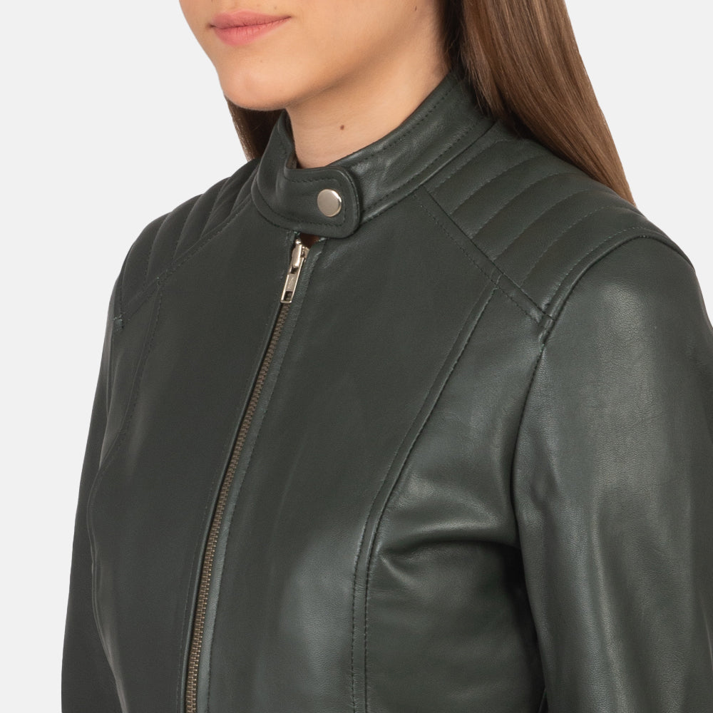 Kelsee Chaqueta Biker de Cuero para Mujer – Vista alternativa del producto 6