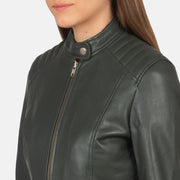 Kelsee Chaqueta Biker de Cuero para Mujer – Vista alternativa del producto 6