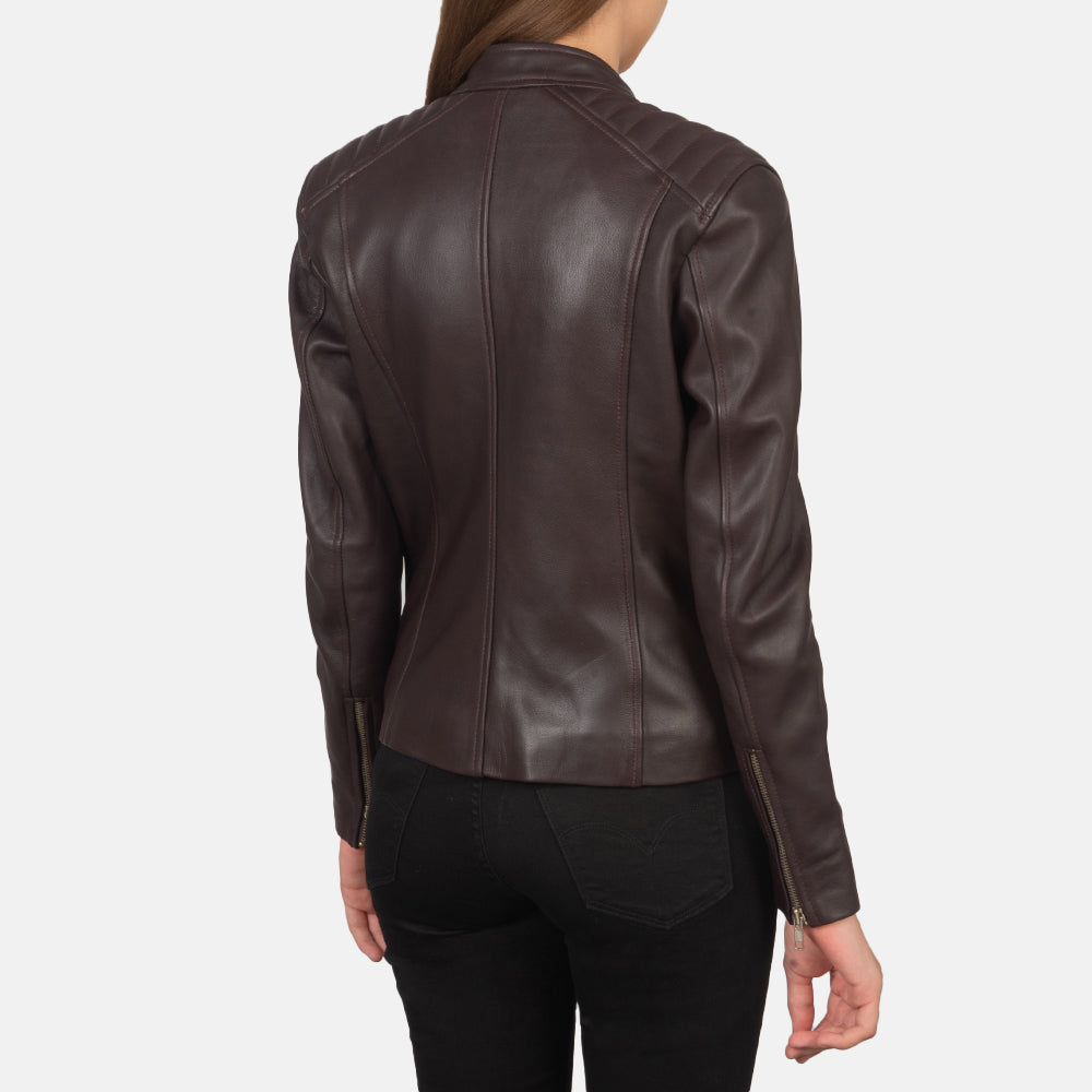 Kelsee Chaqueta Biker de Cuero para Mujer – Vista alternativa del producto 5