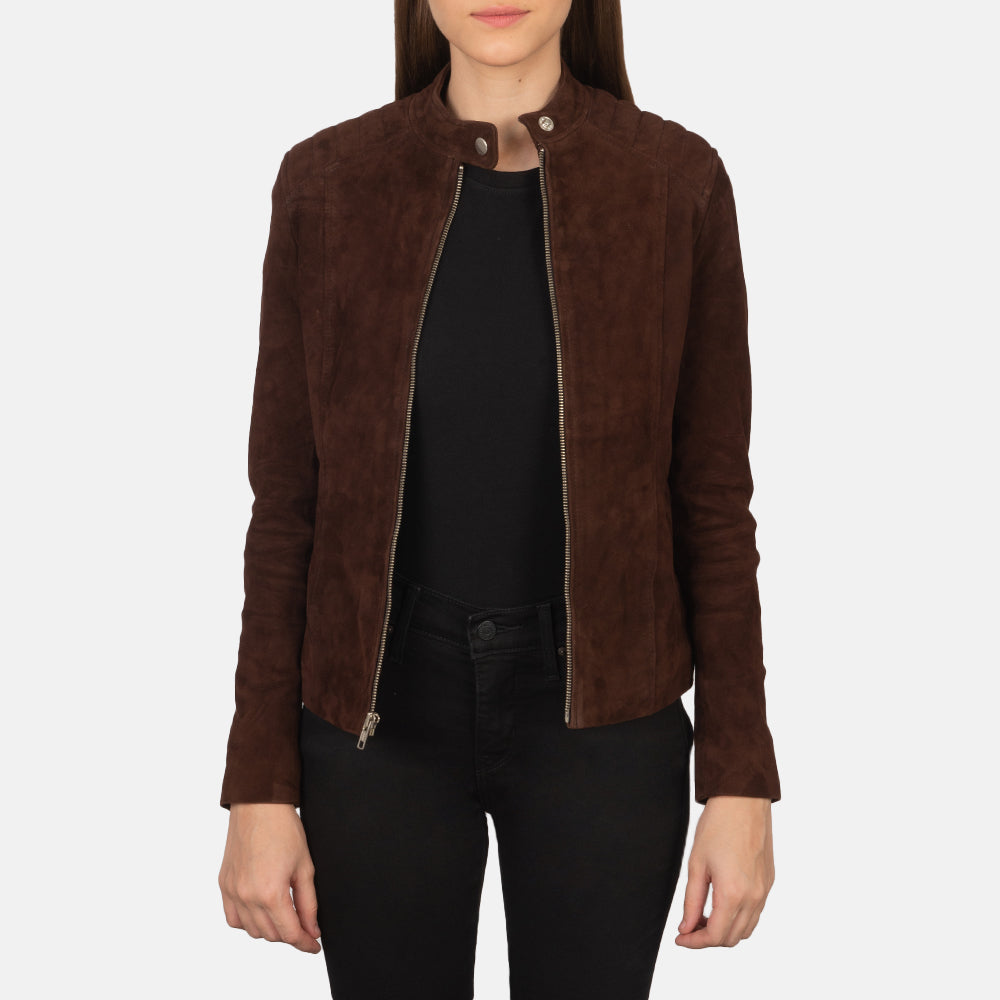 Kelsee Chaqueta Biker de Cuero para Mujer – Vista alternativa del producto 1