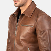 Lavendard Chaqueta Biker de Cuero para Hombre – Vista alternativa del producto 5