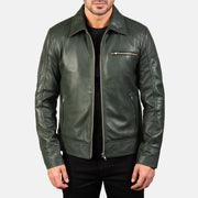 Lavendard Chaqueta Biker de Cuero para Hombre – Vista alternativa del producto 1