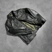 Lavendard Chaqueta Biker de Cuero para Hombre – Vista alternativa del producto 8
