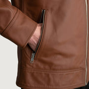 Lavendard Chaqueta Biker de Cuero para Hombre – Vista alternativa del producto 5