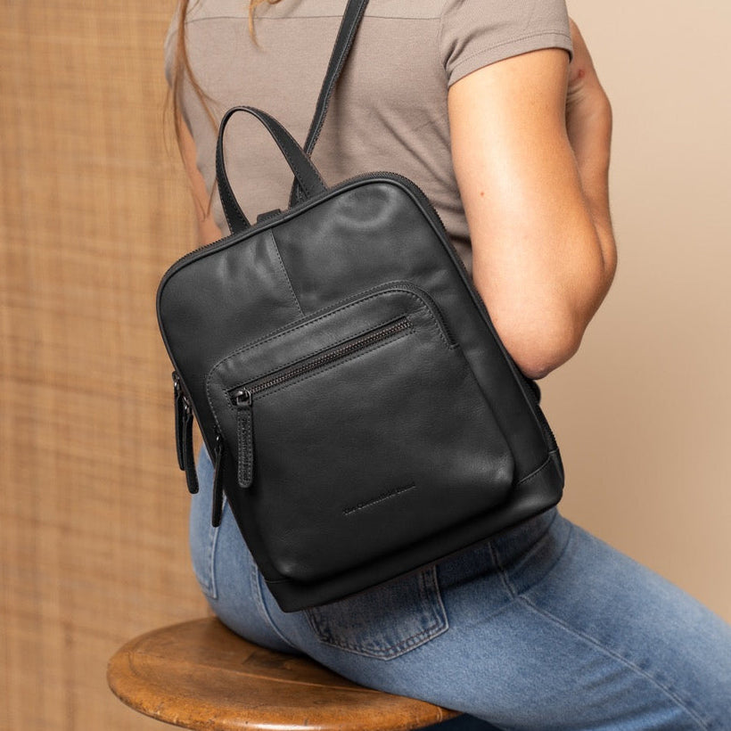Floran Full-Grain Leather Backpack para Mujer