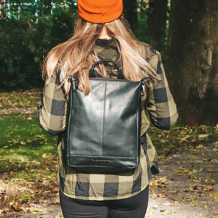 Saar Full-Grain Leather Backpack para Mujer
