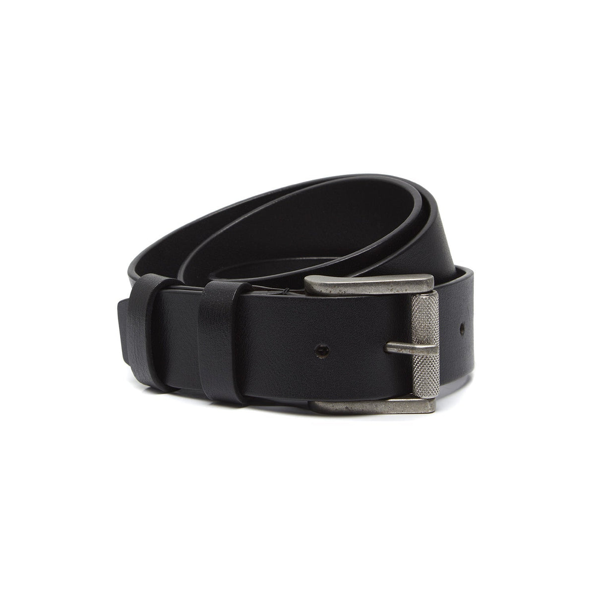 Aayden Full-Grain Cinturón de Cuero para Hombre in Classic 100% Full-Grain Leather - Full Exterior Front Profile View | Comprar online