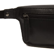Solid Antique Brass Hardware &amp; Heavy-Duty Dual Zipper Detail on Toronto Full-Grain Cinturón de Cuero Bag para Mujer