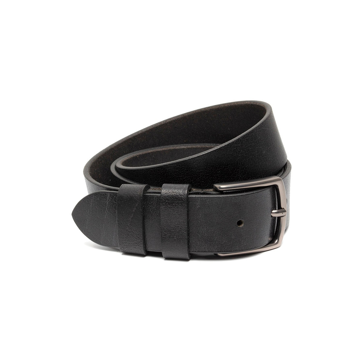 Morrison Full-Grain Cinturón de Cuero para Hombre in Classic 100% Full-Grain Leather - Full Exterior Front Profile View | Comprar online