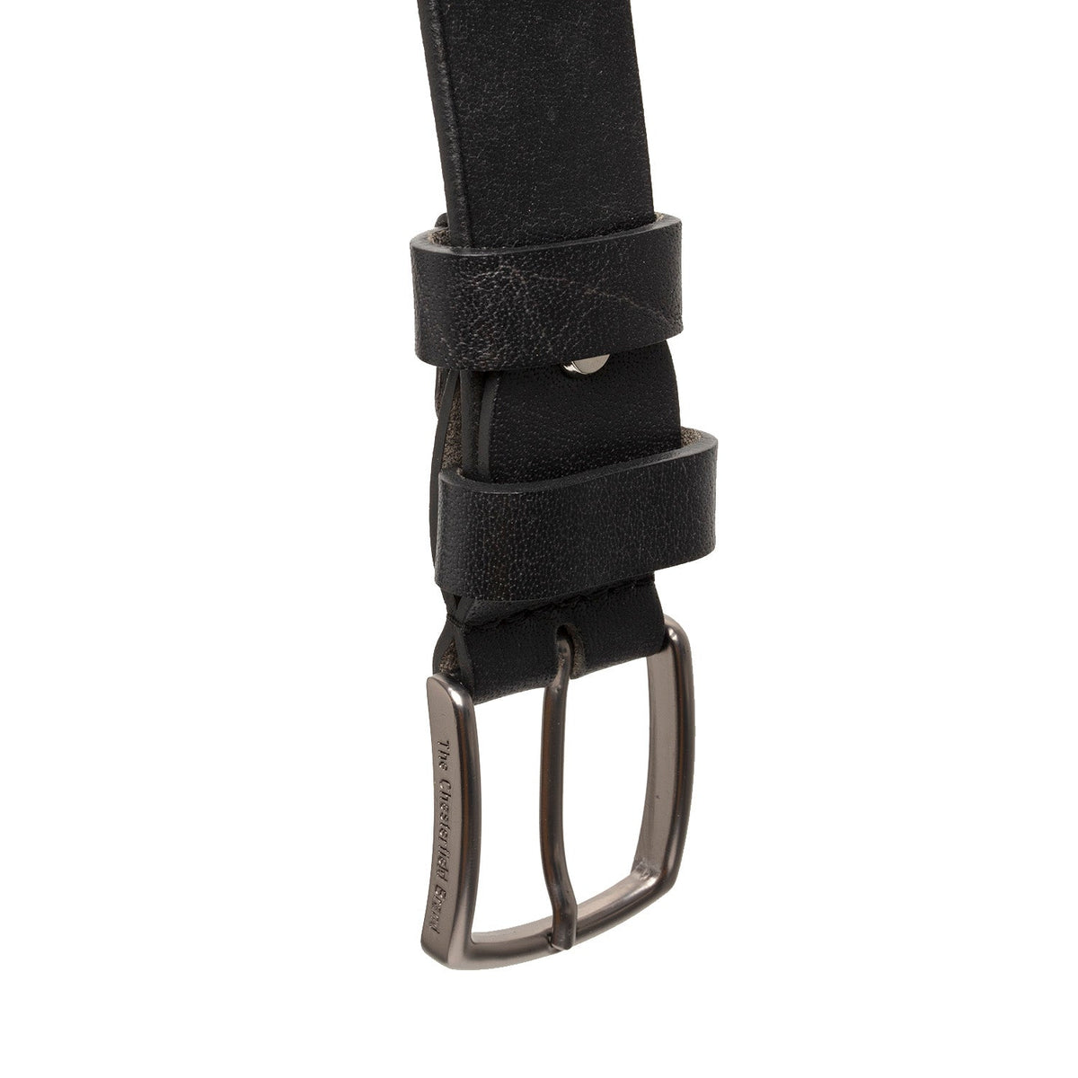 Morrison Full-Grain Cinturón de Cuero para Hombre - Structured Side Profile Showing Gusset Depth &amp; Expansion Capacity