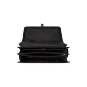 
Solid Antique Brass Hardware & Heavy-Duty Dual Zipper Detail on Glenwood Cuero Flor Integral Briefcase para Hombre