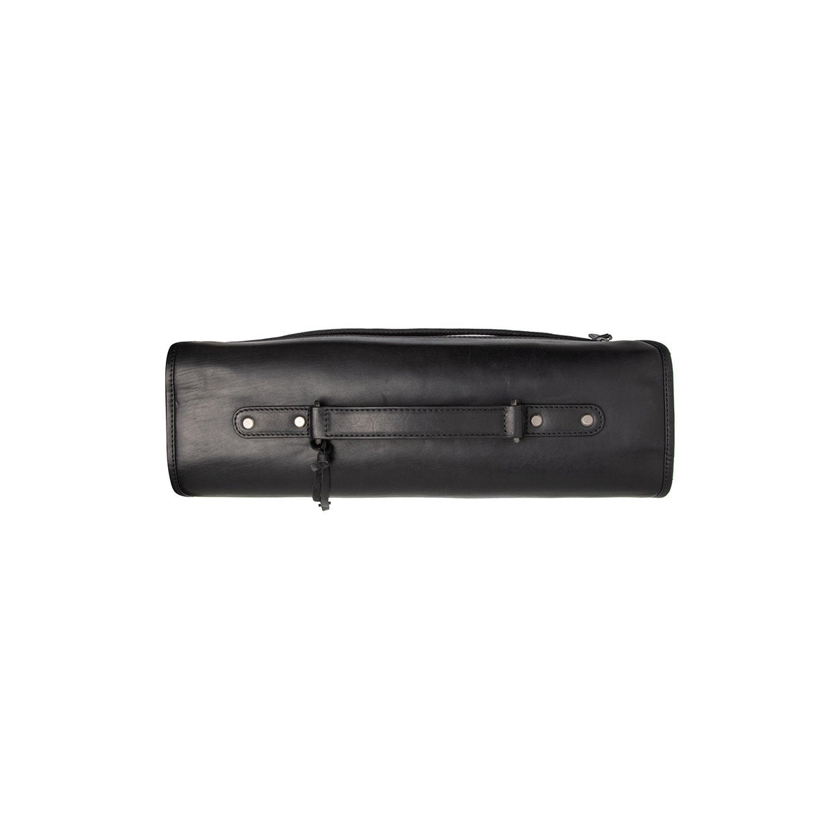
Glenwood Cuero Flor Integral Briefcase para Hombre - Perfil lateral estructurado con profundidad de fuelle