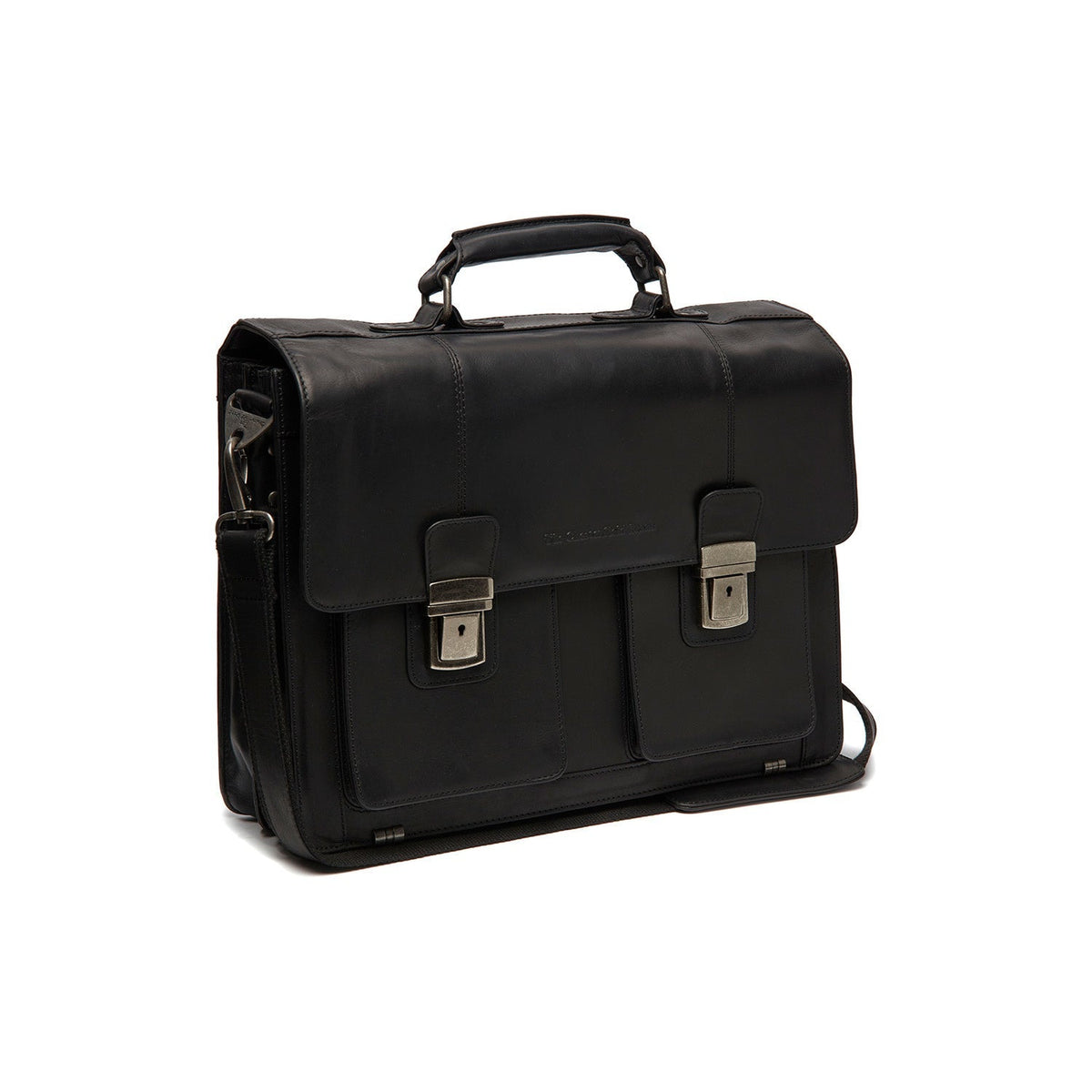 Springfield Full-Grain Leather Briefcase para Mujer in Classic 100% Full-Grain Leather - Full Exterior Front Profile View | Comprar online