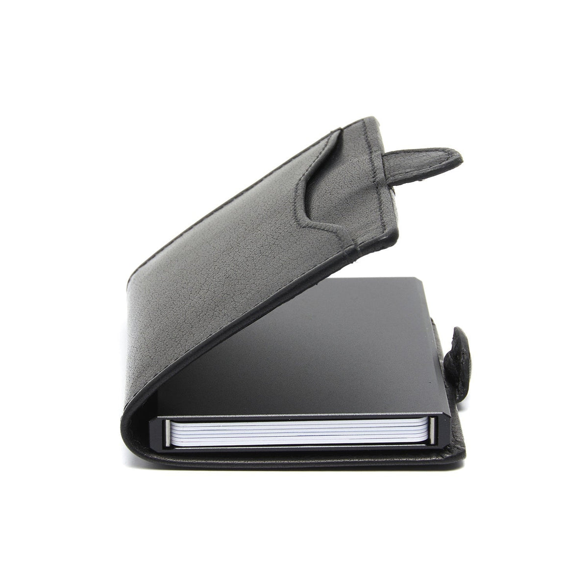 Solid Antique Brass Hardware &amp; Heavy-Duty Dual Zipper Detail on Albury Full-Grain Leather Card Holder para Mujer