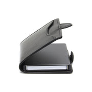 Solid Antique Brass Hardware &amp; Heavy-Duty Dual Zipper Detail on Albury Full-Grain Leather Card Holder para Mujer