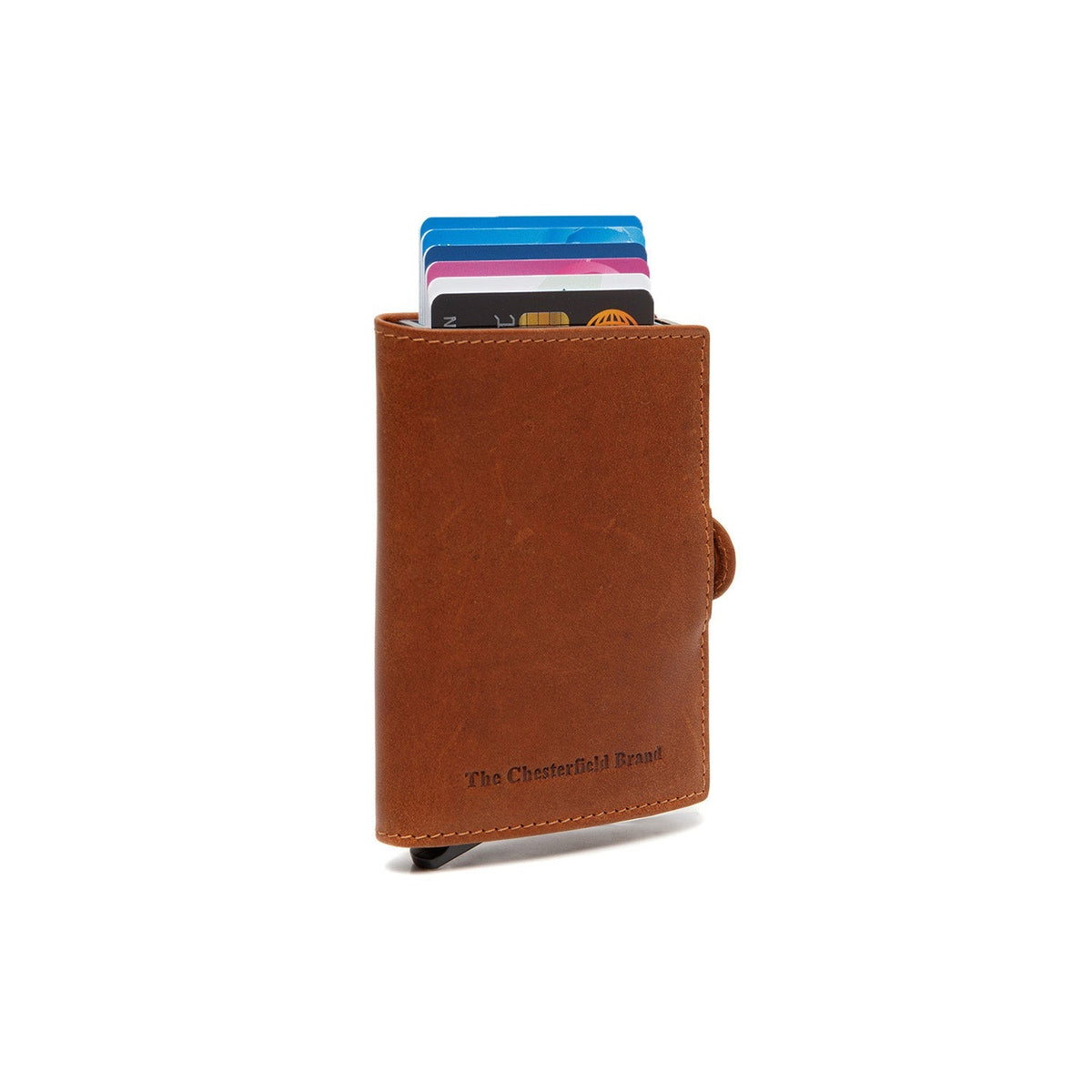 
Cognac Leather Card Holder Lagos, front view
