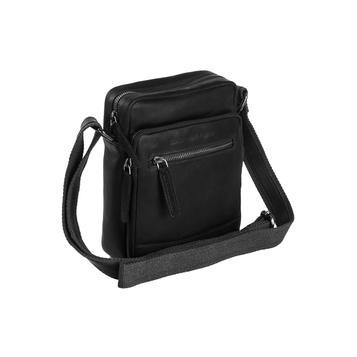
Birmingham Bandolera de cuero flor en clásico 100% cuero flor integral - Full Exterior Vista frontal y silueta entallada | Comprar online