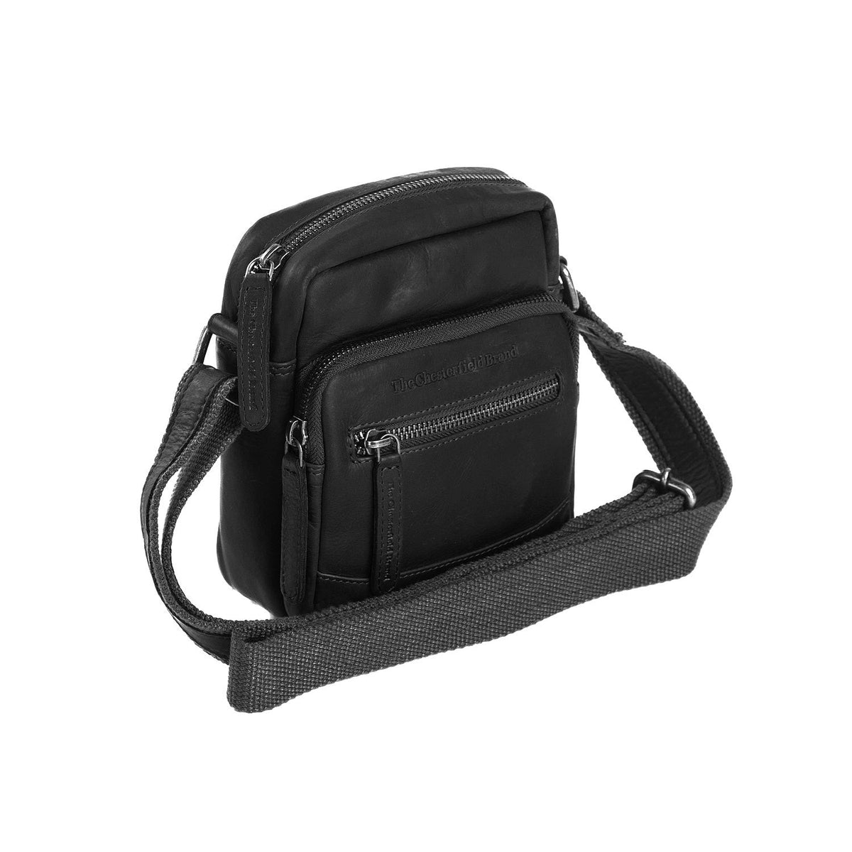 
Bremen Bandolera de cuero flor en clásico 100% cuero flor integral - Full Exterior Vista frontal y silueta entallada | Comprar online