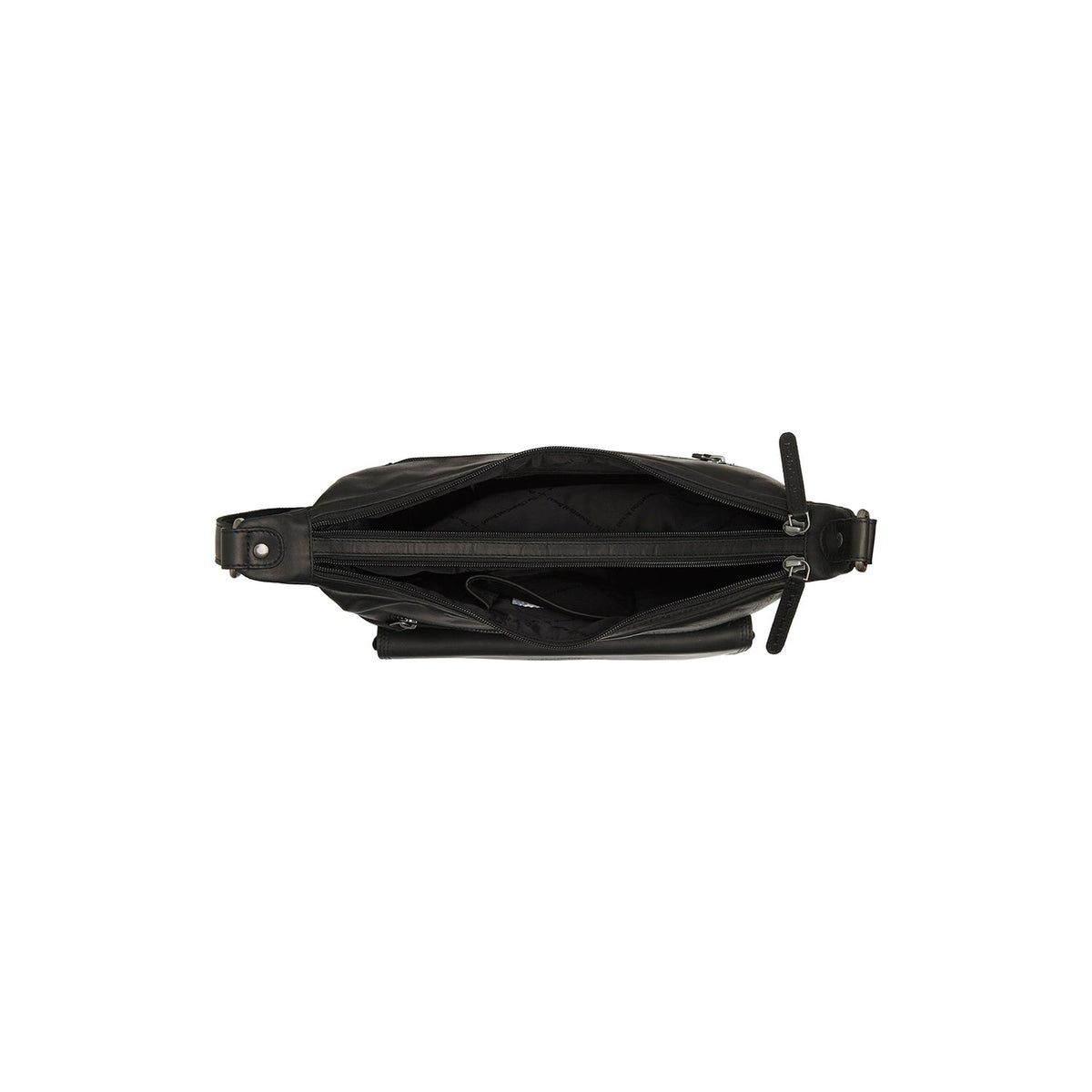 Solid Antique Brass Hardware &amp; Heavy-Duty Dual Zipper Detail on Bryson Full-Grain Leather Crossbody Bag para Mujer