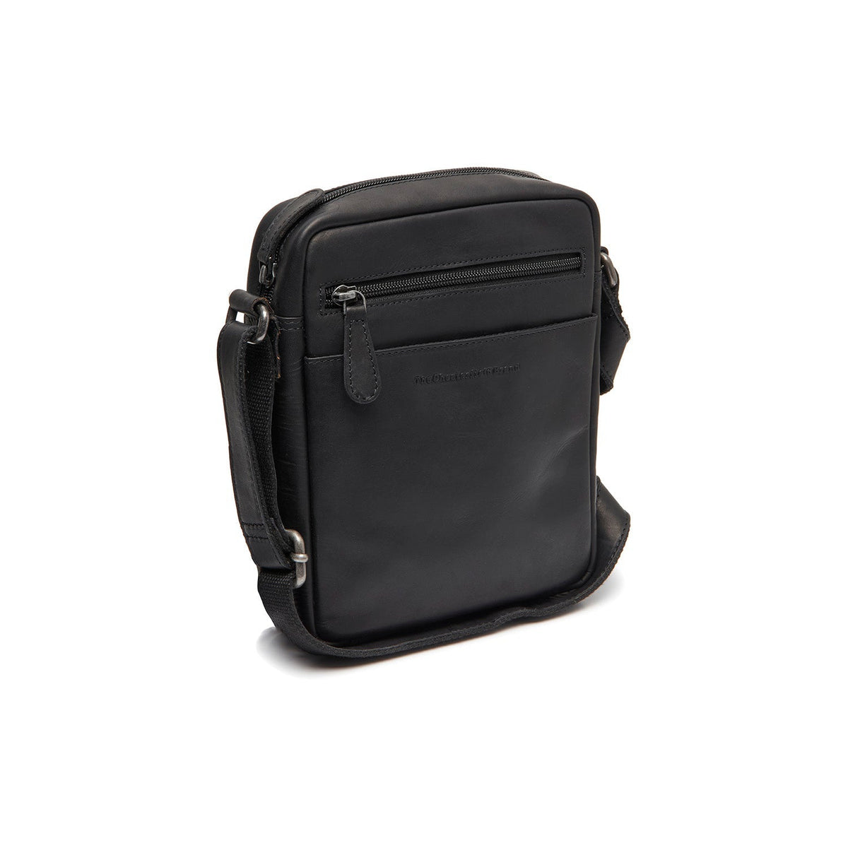 Laveno Full-Grain Leather Crossbody Bag para Hombre in Classic 100% Full-Grain Leather - Full Exterior Front Profile View | Comprar online