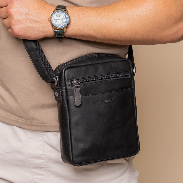 Laveno Full-Grain Leather Crossbody Bag para Hombre