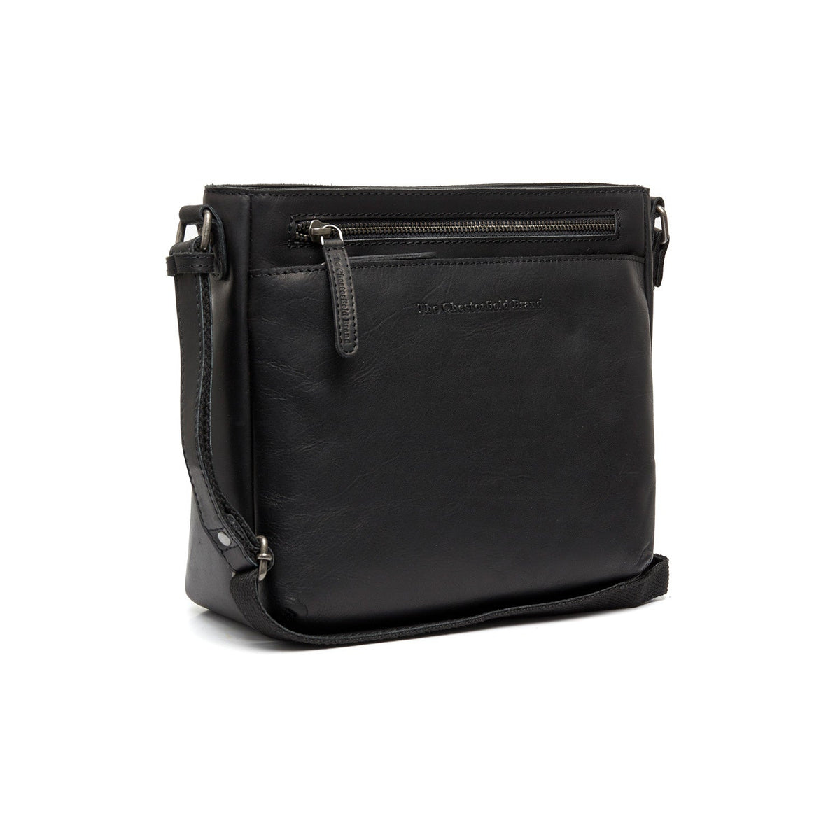 Mumbai Full-Grain Leather Crossbody Bag para Mujer in Classic 100% Full-Grain Leather - Full Exterior Front Profile View | Comprar online