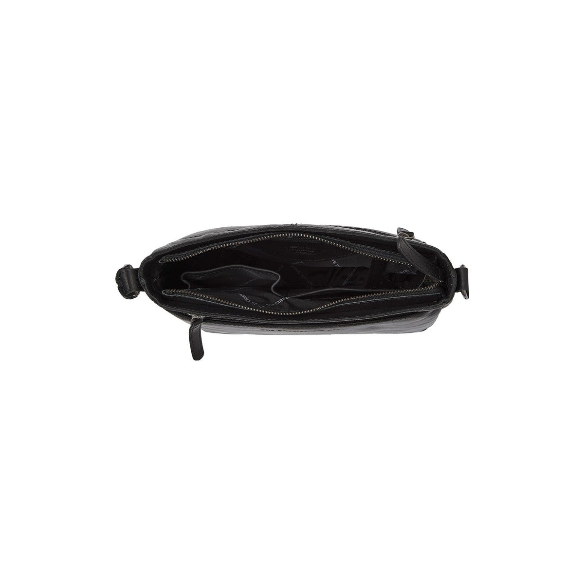 Mumbai Full-Grain Leather Crossbody Bag para Mujer - Structured Side Profile Showing Gusset Depth &amp; Expansion Capacity