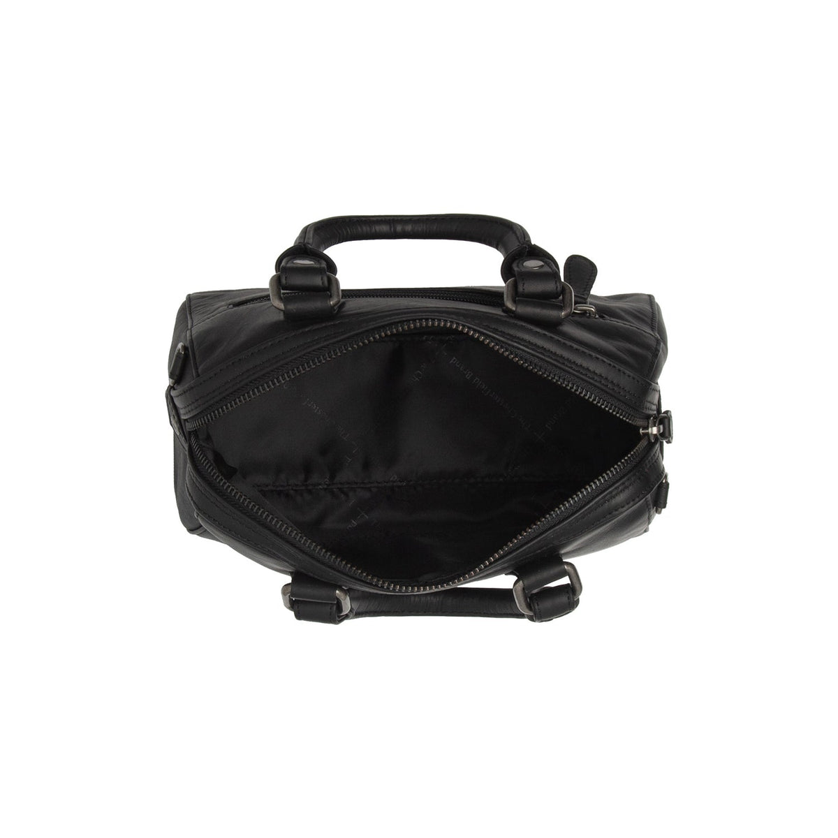 Dalford Full-Grain Leather Handbag para Mujer - Vista de perfil lateral con corte ergonómico de manga