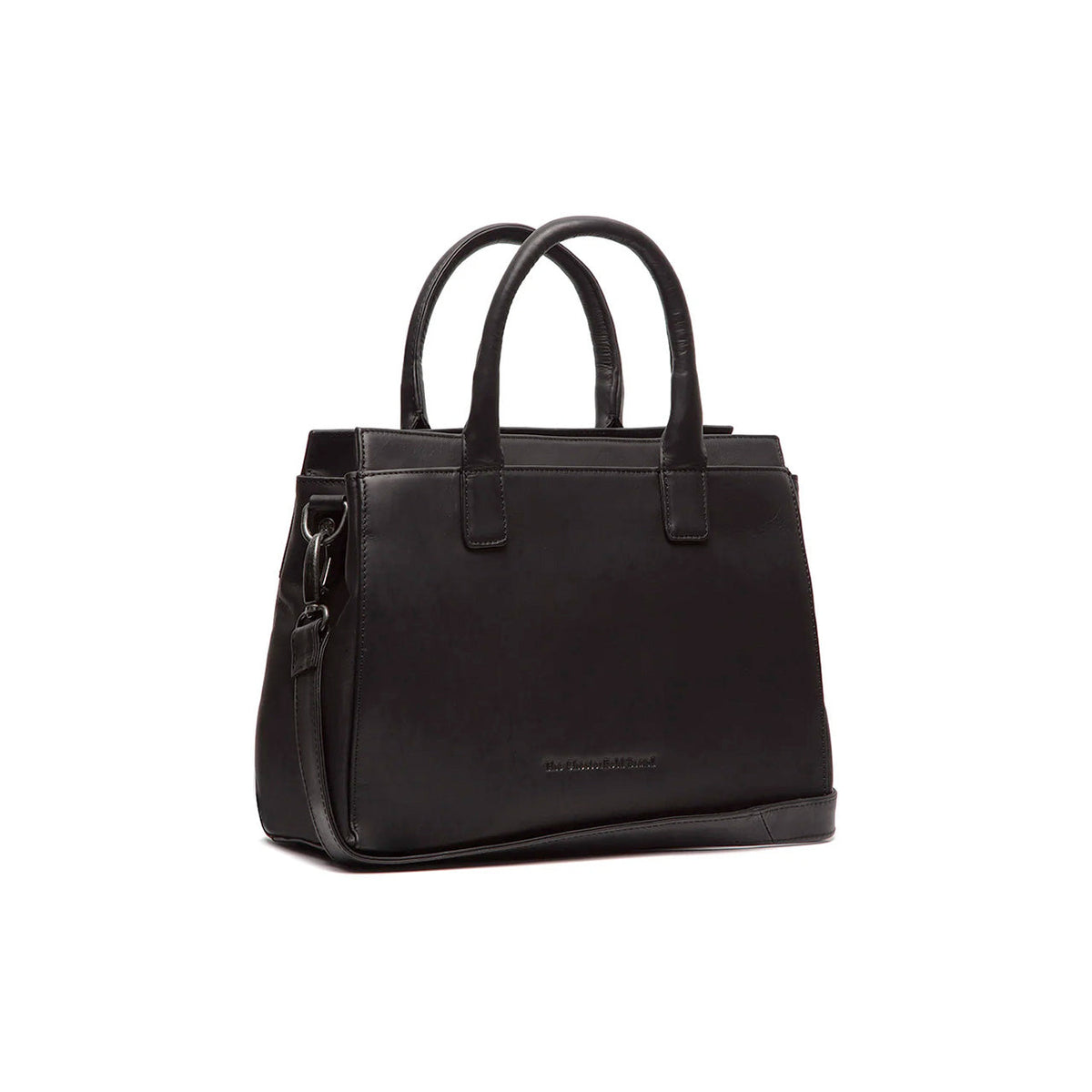 Garda Full-Grain Leather Handbag en clásico 100% cuero flor integral - Vista frontal y silueta entallada | Comprar online