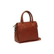 Tailored Rib Cuffs &amp; Hem Craftsmanship Construction Detail on Hermosa Full-Grain Leather Handbag para Mujer